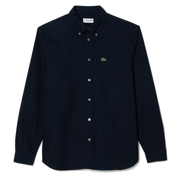 Lacoste Regular Fit Oxford Shirt Navy Blue - Parasol Store