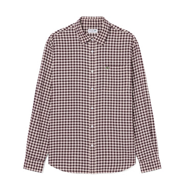 Lacoste Regular Fit Plaid Flannel Shirt Beige / Brown