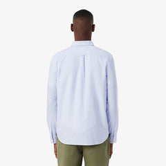 Lacoste Regular Fit Striped Oxford Shirt Blue / White - Parasol Store