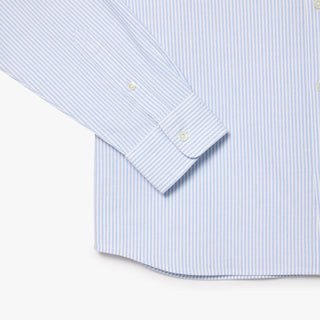 Lacoste Regular Fit Striped Oxford Shirt Blue / White - Parasol Store