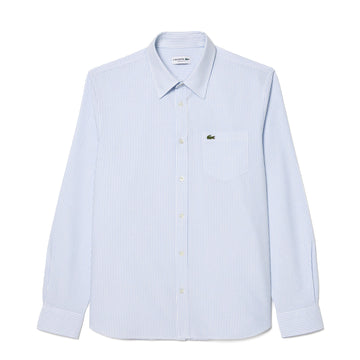Lacoste Regular Fit Striped Oxford Shirt Blue / White - Parasol Store