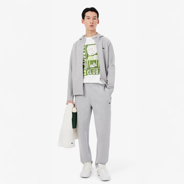Lacoste Relaxed Fit Tennis Print S/S Tee White