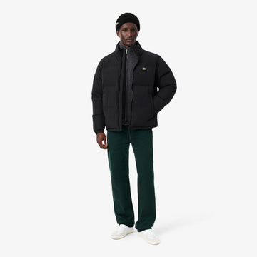 Lacoste Rib Knit Brushed Wool Beanie Black