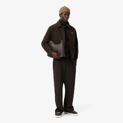 Lacoste Rib Knit Brushed Wool Beanie Date Brown