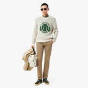Lacoste Slim Fit Stretch Cotton Chino Pants Beige - Parasol Store