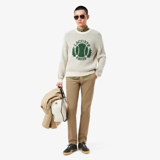 Lacoste Slim Fit Stretch Cotton Chino Pants Beige - Parasol Store