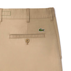 Lacoste Slim Fit Stretch Cotton Chino Pants Beige - Parasol Store