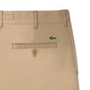 Lacoste Slim Fit Stretch Cotton Chino Pants Beige - Parasol Store