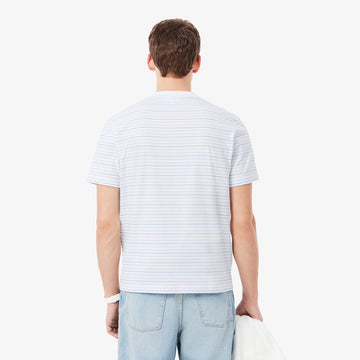 Lacoste Stripe S/S Tee Phoenix Blue / Flour