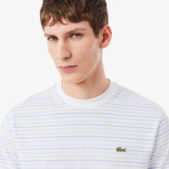 Lacoste Stripe S/S Tee Phoenix Blue / Flour