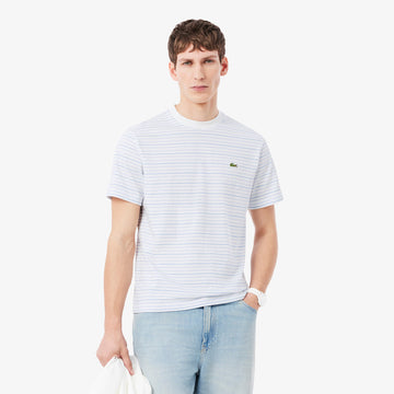 Lacoste Stripe S/S Tee Phoenix Blue / Flour