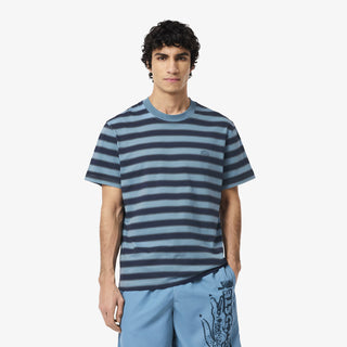 Lacoste Tonal Striped S/S Tee Blue - Parasol Store