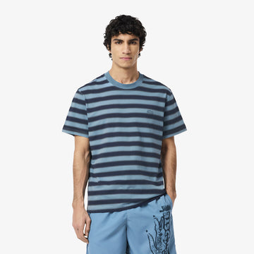 Lacoste Tonal Striped S/S Tee Blue - Parasol Store