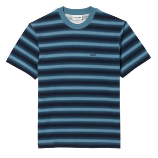 Lacoste Tonal Striped S/S Tee Blue - Parasol Store