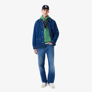 Lacoste Washed Effect Hoodie Pine Green - Parasol Store