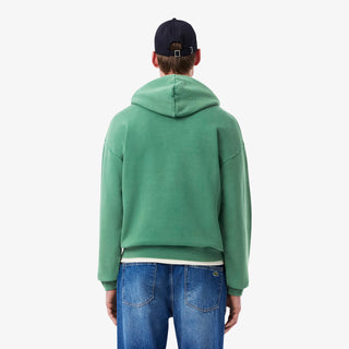Lacoste Washed Effect Hoodie Pine Green - Parasol Store