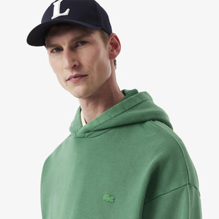Lacoste Washed Effect Hoodie Pine Green - Parasol Store