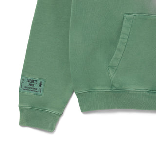 Lacoste Washed Effect Hoodie Pine Green - Parasol Store