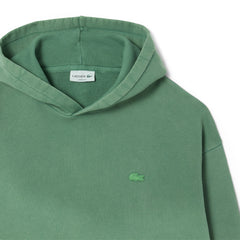 Lacoste Washed Effect Hoodie Pine Green - Parasol Store