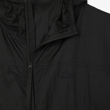 Lacoste Water-Repellent Packable Nylon Jacket Black - Parasol Store
