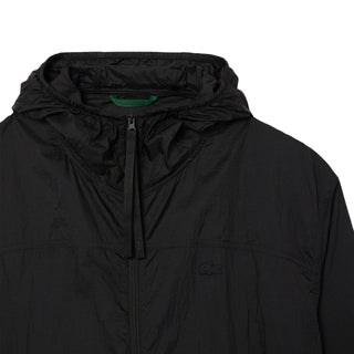 Lacoste Water-Repellent Packable Nylon Jacket Black - Parasol Store