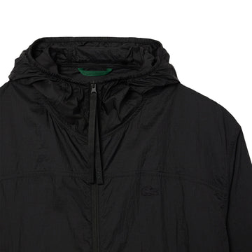 Lacoste Water-Repellent Packable Nylon Jacket Black - Parasol Store