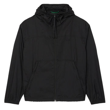 Lacoste Water-Repellent Packable Nylon Jacket Black - Parasol Store