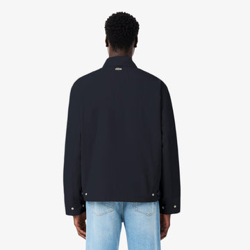 Lacoste Water-Repellent Textured Taffeta Jacket Blackbird