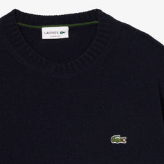 Lacoste Wool Crew Neck Sweater Midnight Blue