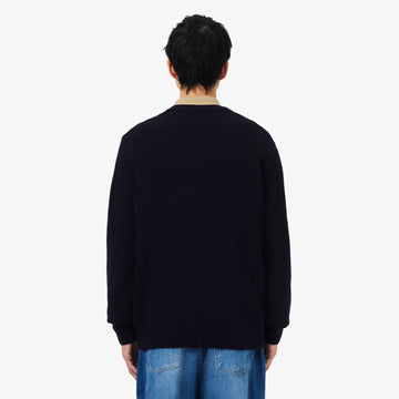 Lacoste Wool Crew Neck Sweater Midnight Blue