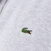Lacoste Zip-Up High Neck Interlock Sweatshirt Light Heathered Grey - Parasol Store