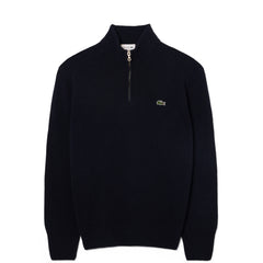 Lacoste Zipped High Neck Wool Sweater Midnight Blue