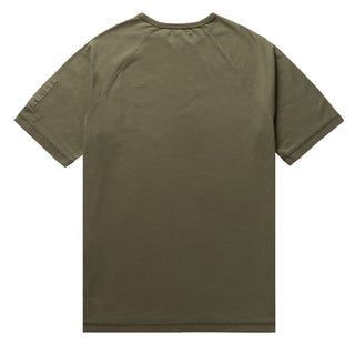 Left Hand Contrast Panel Tee Olive - Parasol Store