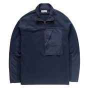 Left Hand Half Zip Sweat Navy - Parasol Store