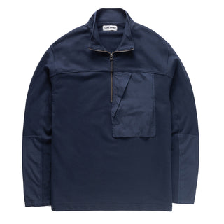 Left Hand Half Zip Sweat Navy - Parasol Store