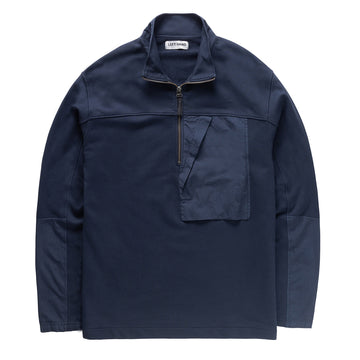 Left Hand Half Zip Sweat Navy - Parasol Store