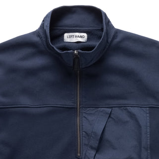 Left Hand Half Zip Sweat Navy - Parasol Store