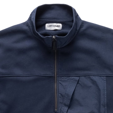 Left Hand Half Zip Sweat Navy - Parasol Store