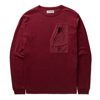 Left Hand L/S Pocket Tee Burgundy - Parasol Store
