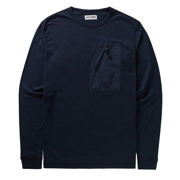 Left Hand L/S Pocket Tee Navy - Parasol Store