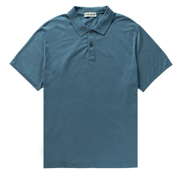 Left Hand Polo Shirt Mid Blue - Parasol Store