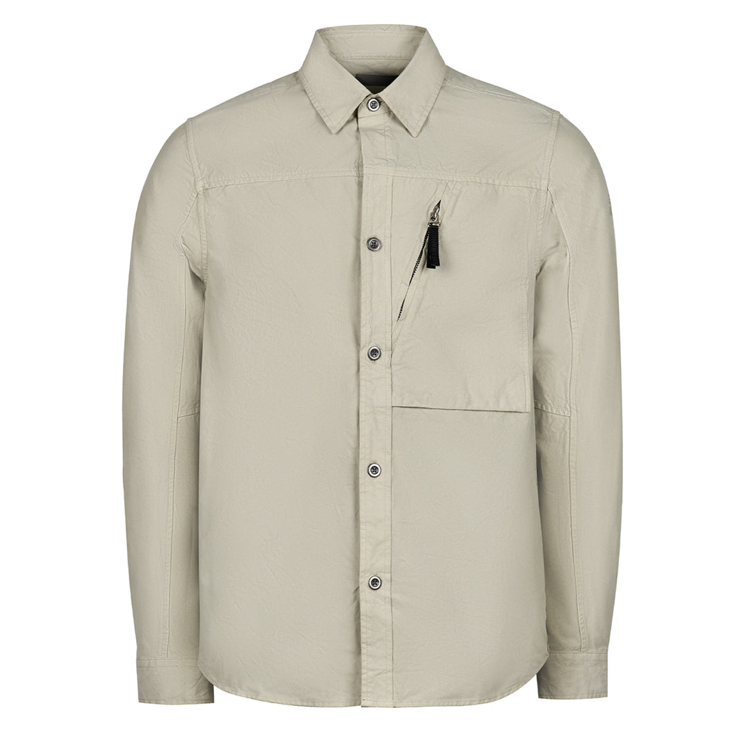 Left Hand Zip Pocket Shirt Stone Left Hand
