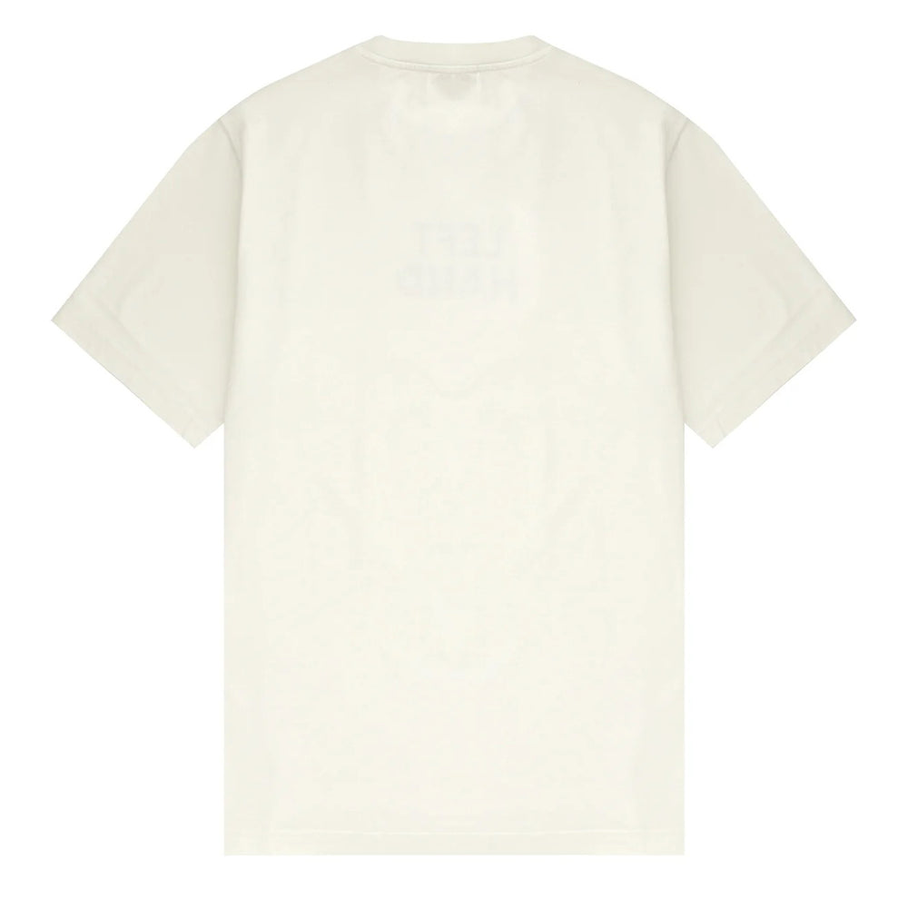 ​Left Hand Distressed Graphic Tee  Off White