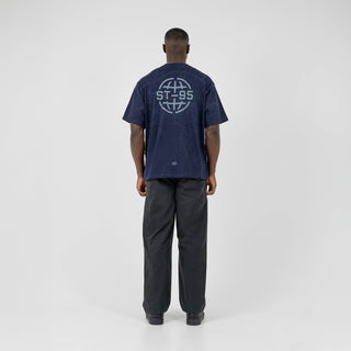 ST95 Lugano Map SS T-Shirt Navy - Parasol Store