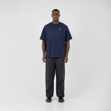 ST95 Lugano Map SS T-Shirt Navy - Parasol Store