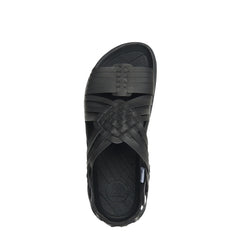 Malibu Womens Canyon Vegan Leather Sandal Black / Black
