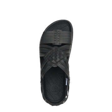 Malibu Womens Canyon Vegan Leather Sandal Black / Black