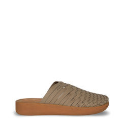 Malibu Womens Colony Suede Vegan Leather Sandal Taupe / Tan