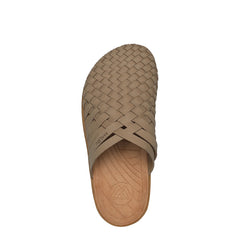 Malibu Womens Colony Suede Vegan Leather Sandal Taupe / Tan