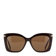 MaxMara Beth MM0100 50E 54 Sunglasses Brown - Parasol Store